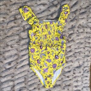 Janie and Jack Yellow Floral Swimsuit
